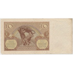 Falsyfikat z epoki 10 złotych 1940 - ze stemplem FALSCH EMISSIONSBANK