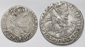 Zygmunt III Waza, Ort Bydgoszcz 1621 i Szóstak Kraków 1626 - zestaw (2szt)