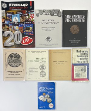 Satz von numismatischen Katalogen und Zeitschriften (8 Stück)