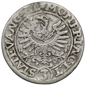 Silésie, États évangéliques, Wrocław, 3 krajcary 1634 HR