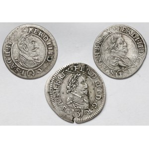 Austria, 3-6 krajcarów 1624-1626 - zestaw (3szt)