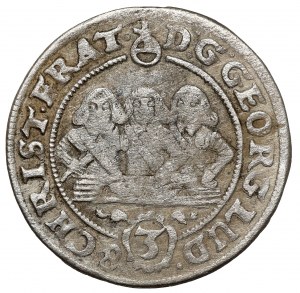 Silesia, Three Brothers, 3 krajcary 1657 EW, Brzeg