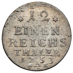Prussia, Friedrich II, 1/12 thaler 1753-A, Berlin