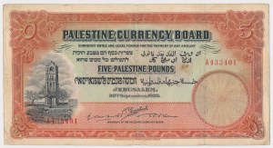 Palestína, 5 libier 1929