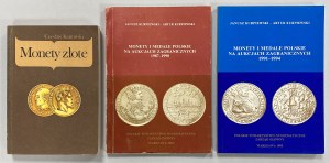 Gold coins, Kaminski + Polish coins and medals at foreign auctions 1987-1994, Kurpiewski (3pcs)