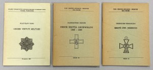 St. George's Cross, Order of the Cross of Grunwald and Virtuti Militari - literature set (3pcs).