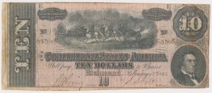 Konfederované státy americké, Richmond, 10 dolarů 1864
