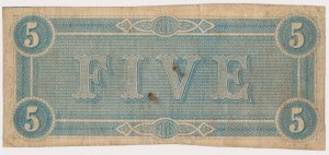 Konfederované státy americké, Richmond, 5 dolarů 1864