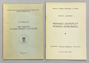 Five centuries of Polish substitute coinage, Paszkiewicz and Substitute money of the Notec district, Lamparski (2pc)