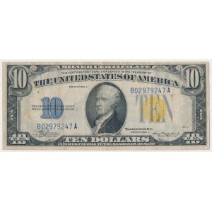 USA / II WŚ Afryka Północna, 10 Dollars 1934 - Silver Certificate