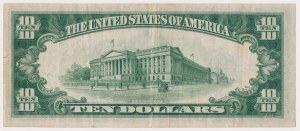 USA / Druhá svetová vojna Severná Afrika, 10 dolárov 1934 - Strieborný certifikát