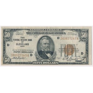 USA, 50 Dollars 1929 - Cleveland