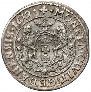 Sigismondo III Vasa, Ort Gdansk 1619 SB - CROCE nell'orifizio
