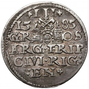 Stefan Batory, Trojka Riga 1585 - nízká koruna