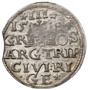 Stefan Batory, Trojak Riga 1584 - großer Kopf