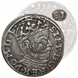 Stefan Batory, Trojak Riga 1581 - primo - raro