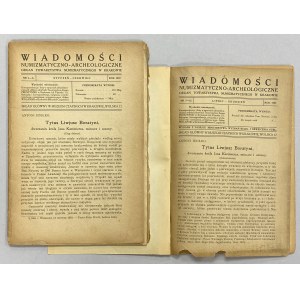 Wiadomości Numizmatyczno-Archeologiczne 1922