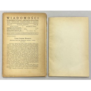 Wiadomości Numizmatyczno-Archeologiczne 1922
