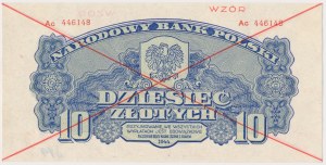 Nr 399. 10 złotych 1944 ...owe - WZÓR - Ac 446...