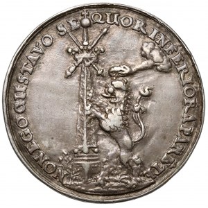 Szwecja, Krystyna Waza, Medal Ryga (?) bez daty (1643) - Höhn - Odlew
