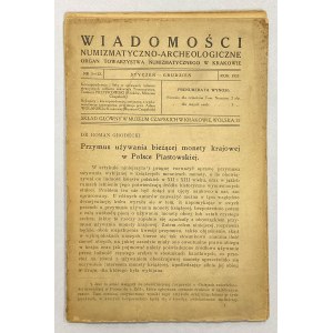 Wiadomości Numizmatyczno-Archeologiczne 1923