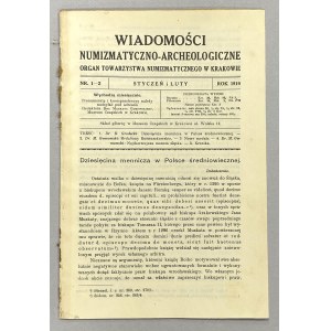 Wiadomości Numizmatyczno-Archeologiczne 1919/1-2