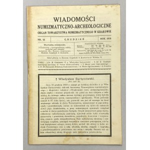 Wiadomości Numizmatyczno-Archeologiczne 1918/12