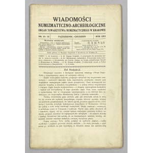 Wiadomości Numizmatyczno-Archeologiczne 1919/10-12