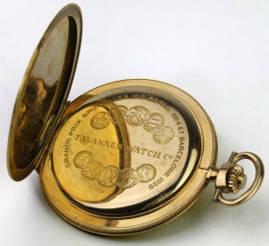 Złoty zegarek kieszonkowy - Tavannes Watch Co