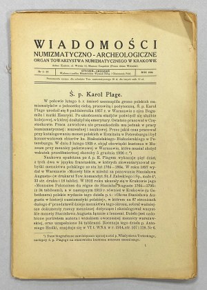 Numismatische und archäologische Nachrichten 1926