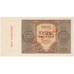 1.000 złotych 1945 - Ser.A 1234567 - z nadrukiem WZÓR