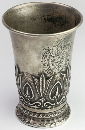 Srebrny kubek z herbem Radziwiłłów - Wiedeń 1801