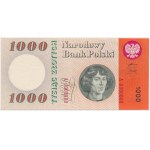 1.000 złotych 1962 - A 0000000 - niewprowadzony do obiegu - RZADKOŚĆ