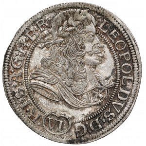 Śląsk, Leopold I, 6 krajcarów 1672 SHS, Wrocław