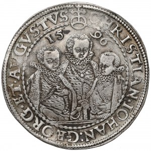 Sassonia, Cristiano II, Johann Georg I e August, Thaler 1596 HB