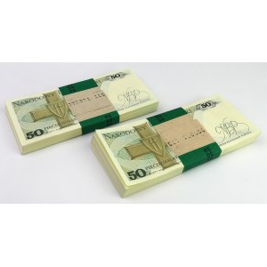 Paczki bankowe 50 zł 1988 - HC i HD (2szt)