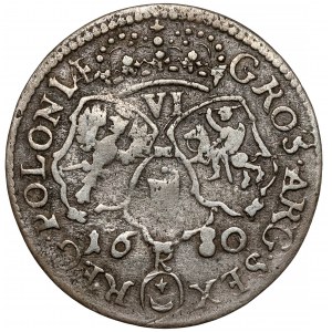 Jan III Sobieski, Szóstak Kraków 1680 TLB - litera K - RZADKI