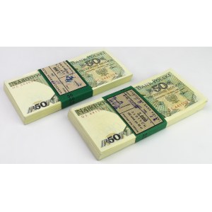 Paczki bankowe 50 zł 1988 - GS i HC (2szt)