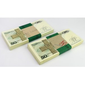 Paczki bankowe 50 zł 1988 - GS i HC (2szt)