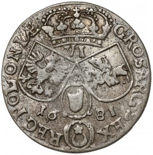 Jan III Sobieski, Szóstak Kraków 1681 - C wysoko