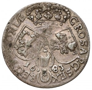 Jan III Sobieski, sesto di Cracovia 1683-C - SENZA corona - B.RZADKI