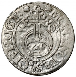 Žigmund III Vasa, poltopánka Riga 1620 - kľúče - NOVA