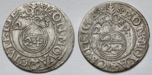 Gustavo II Adolfo, mezzo binario di Riga 1623-1624 - set (2 pezzi)
