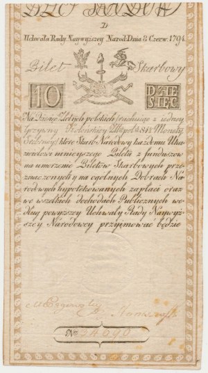 10 Zloty 1794 - SCHÖN - Serie D