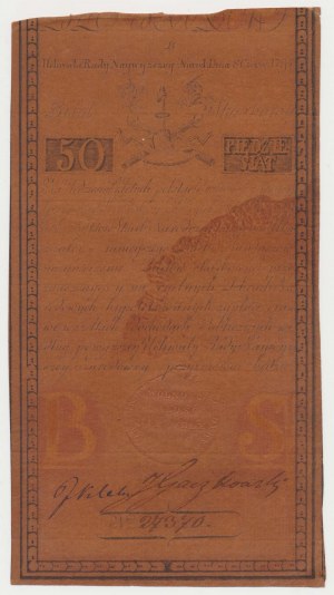 50 zloty 1794 - B - water crest
