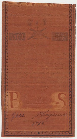 50 zloty 1794 - B - [PIETER DE VRIES &] COMP - Numéro à 4 chiffres