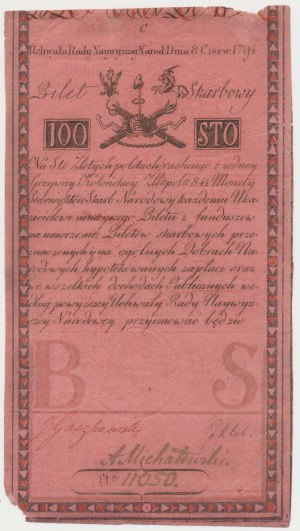 100 złotych 1794 - C - [J HONIG &] ZOONEN