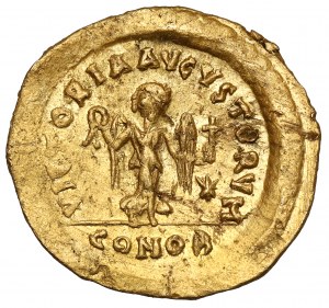 Justinien Ier (518-527 apr. J.-C.) Tremissis, Constantinople
