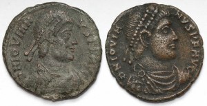 Jowian (363-364 n.e.) Follis - zestaw (2szt)