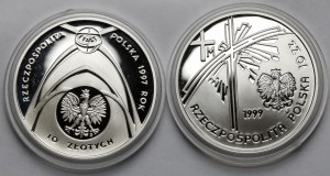 10 złotych 1997-1999 Jan Paweł II - zestaw (2szt)